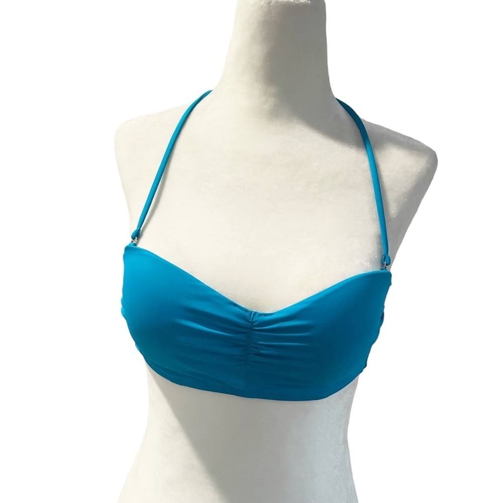 Victoria’s Secret Bikini Top The Babe Bandeau Sz 32A Sea Blue 
Underwire